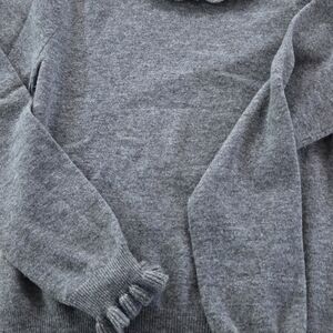 RED Valentino Gray Sweater with Ruffle Detail